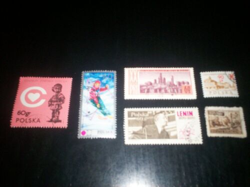 Lot De 6 Timbres De Pologne