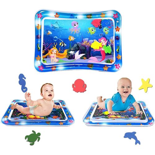 Tapis D'eau Gonflable Pour Bébé,Tapis De Jeu D'eau Pour Bébé,Jouet Bebe Tapis Eau,Cadeau Pour Bébés Et Tout-Petits 3 6 9 12 Mois(C)