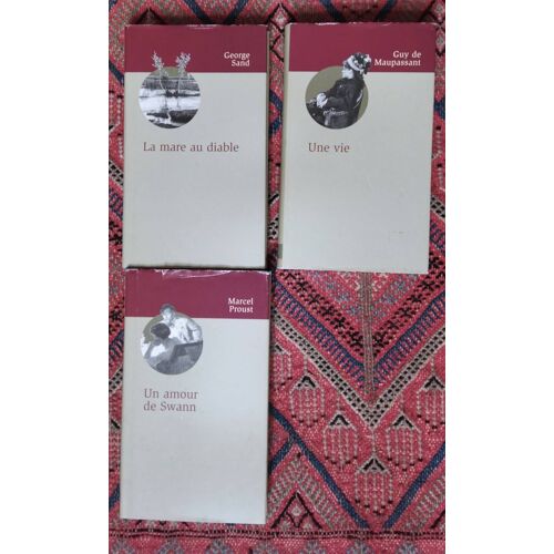 Lot De Trois Livres Reliés Edition Le Soir : Une Vie De Guy De Maupassant, Un Amour De Swann De Marcel Proust Et La Mare Au Diable De George Sand.