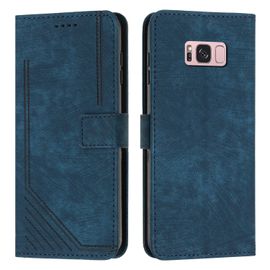 Coque Pour Samsung Galaxy S8,Etui De Samsung Galaxy S8 Premium En Cuir Pochette Protection,Étui Pour Samsung Galaxy S8 Portefeuille Rabat Clapet Case,Bleu
