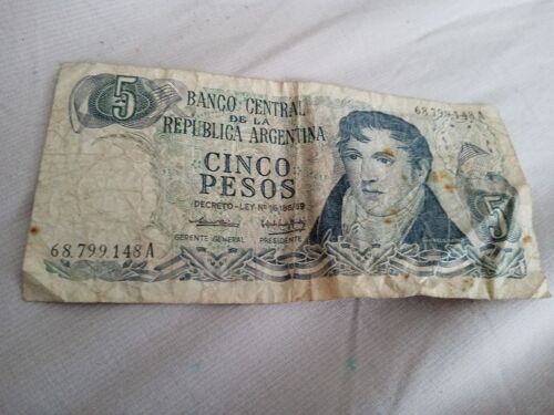 Billet 5 Pesos Argentine
