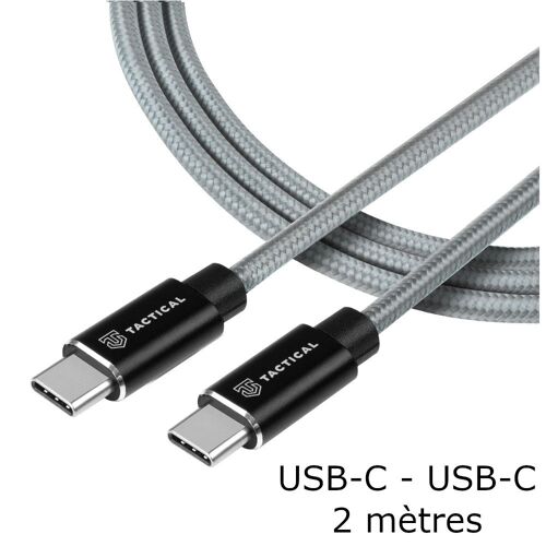 Cable USB-C vers USB-C 2 mètres charge rapide ultra solide en kevlar 100W