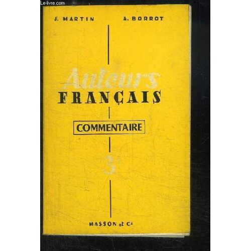 Auteurs Français. Commentaire, Classe De 3ème
