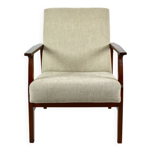 Fauteuil Club Beige Vintage Annes 70 Beige