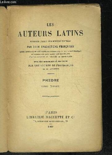 Les Auteurs Latins. Phedre. Fables Esopiques.