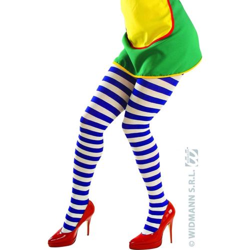 Collants De Clown Bleu Et Blanc Pour Adulte