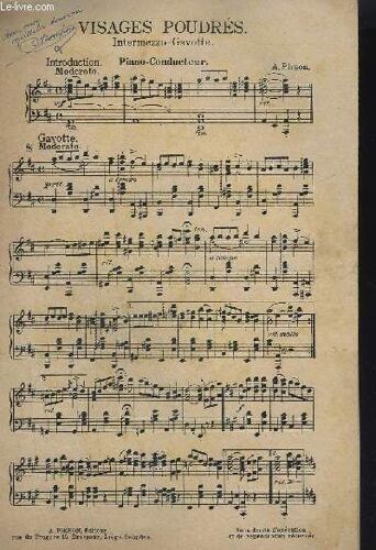 Visages Poudres - Intermezzo-Gavotte - Pour Piano.