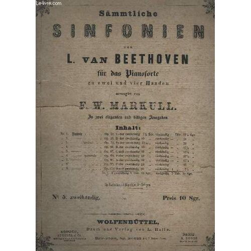 Funfte Sinfonie - N° 5 : Op. 67, C-Moll Zweihandig.