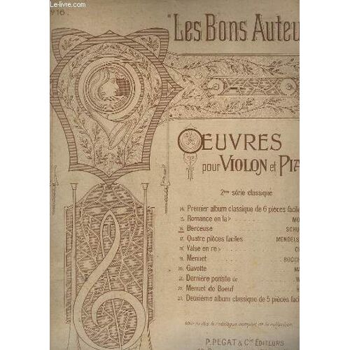 Berceuse - N° 16 - Op. 124 - Pour Violon Et Piano.