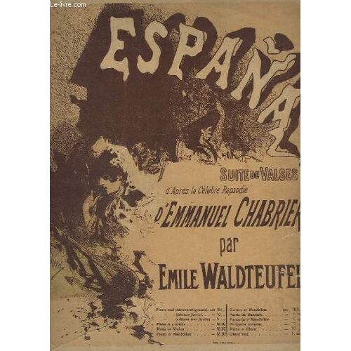 Espana - Suite De Valses - Pour Piano.