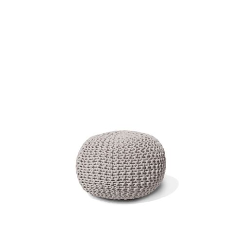 Ottoman CONRAD Gris clair Coton
