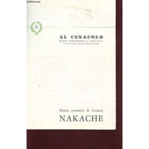 Plaquete  / Mostra Personale Di Armand Nakache / Al Cenacolo.