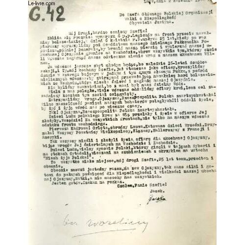 Message-Photo En Noir Et Blanc Envoye Pendant La Seconde Guerre Mondiale / Sous La Reference G42 / Courrier De Jacek - En Date Du 2  Avril 1944.