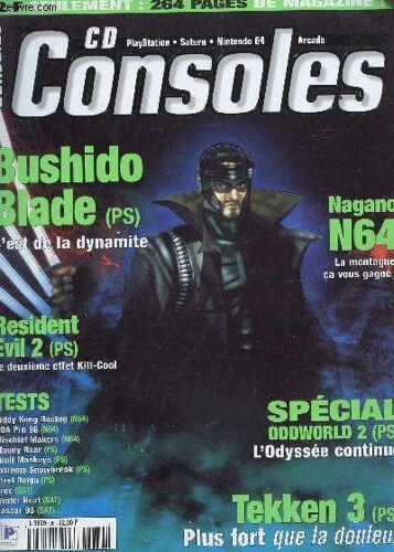 Cd Consoles - N°36 / Bushido Blade (Ps) - Nagano N64 - Resident Evile2 (Ps) - Rests - Special Oddworld 2 (Ps) - Tekken 3 (Ps) Etc...