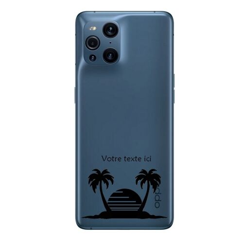 Coque OPPO X3 PRO palmier noir personnalisee