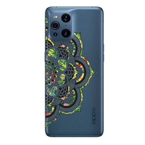 Coque OPPO X3 PRO Mandala vert jungle