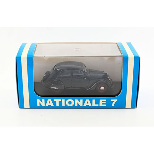 Peugeot 202 Berline 1939 - Provence Moulage - Nationale 7 - 1:43 - Petite Série Montée, En Résine-Provence Moulage