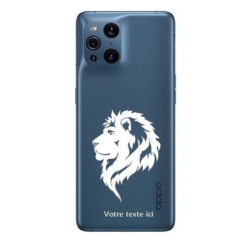 Coque OPPO X3 PRO lion blanc personnalisee