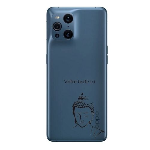 Coque Oppo X3 Pro Bouddha Noir Personnalisee