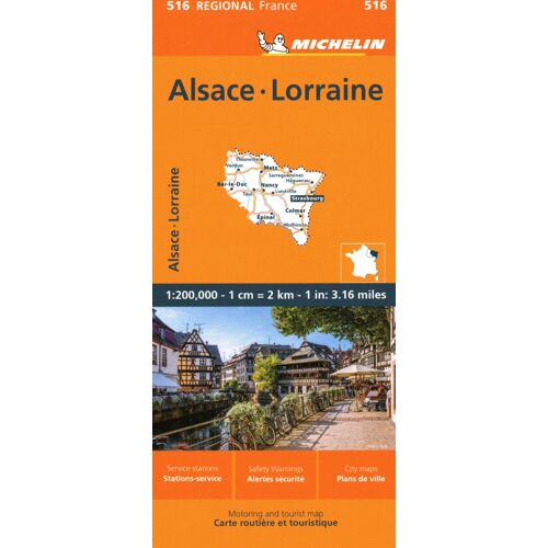 Alsace Lorraine - Michelin Regional Map 516