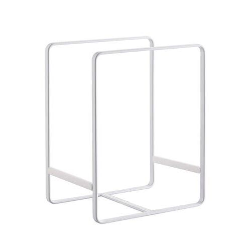 Rangement assiettes acier/silicone blanc