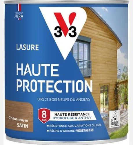 V33 - Lasure Haute Protection Biosourcée cèdre blanc Satin - 0,75L - Marron