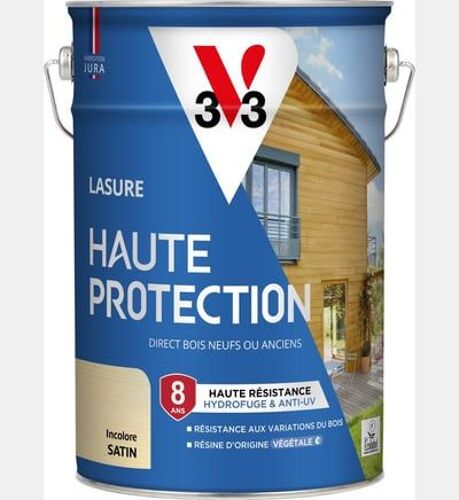 V33 - Lasure Haute Protection Biosourcée incolore Satin - 5L - Beige