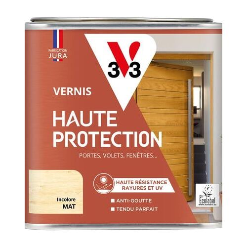 V33 - Vernis Haute Protection Ecolabel incolore Mat - 0,5L - Naturel
