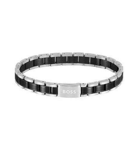 Bracelet Homme Metal Links Essentials Argenté, Noir 1580665-Par