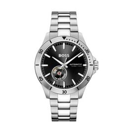 Boss - Montre Homme Troper Noir 1514202 - Argenté