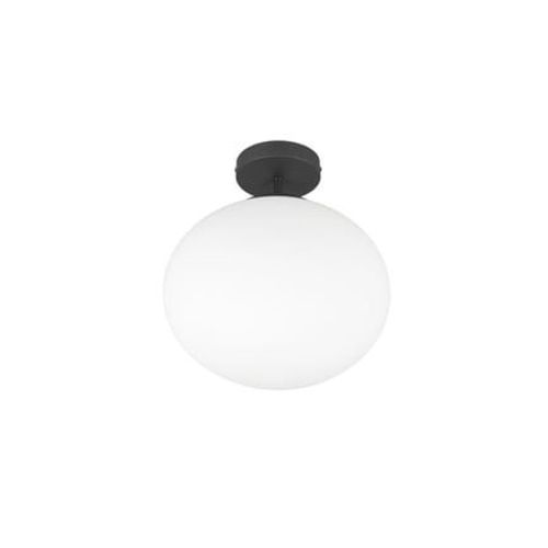 Trio Lighting - Lampe De Plafond Verre Et Métal Fomento - Noir