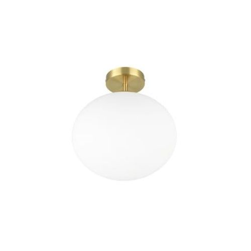 Trio Lighting - Lampe De Plafond Verre Et Métal Fomento - Jaune
