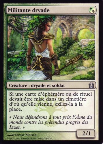 Carte Magic The Gathering  Militante Dryade   X4 Retour Sur Ravnica Vf