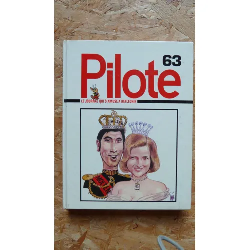 Pilote - Le Nouveau Pilote Album N°63 - Le Journal Qui S'amuse À Réflechir- Reliure Recueil Du Journal Pilote N°63 (10 Fascicules Reliés : N°S 668 À 677) - Reliure N°63 (Cartonnage Blanc Éditeur)