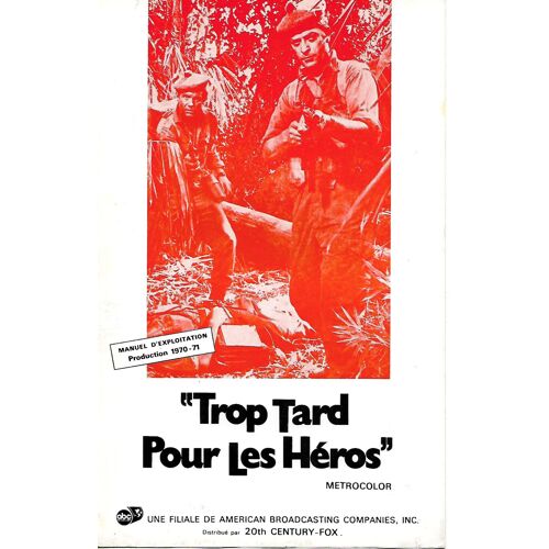 Trop Tard Pour Les Héros, Synopsis Dép., Robert Aldrich, Michael Caine, Cliff Robertson, Henry Fonda