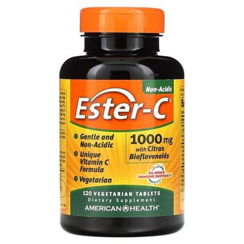 American Health, Ester C Aux Bioflavonoïdes D'agrumes, 1000 Mg, 120 Comprimés Végétariens 