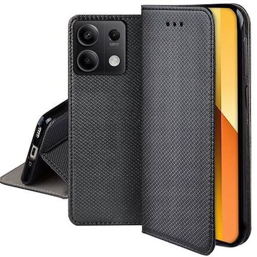 Housse Pour Xiaomi Redmi Note 13 5g - Etui Coque Pochette Portefeuille + Film Ecran - Noir Magnet