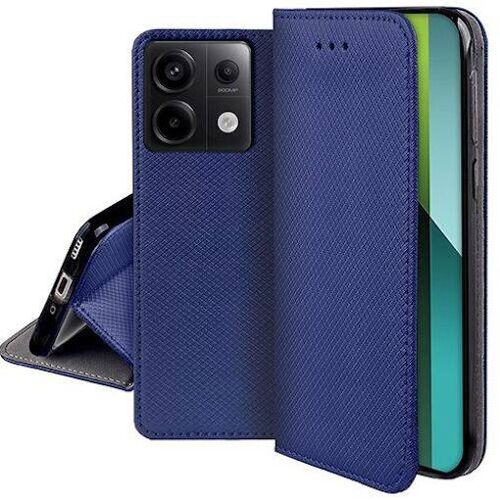 Housse pour Xiaomi Redmi Note 13 Pro 5G / Poco X6 5G - etui coque pochette portefeuille + film ecran - BLEU MAGNET