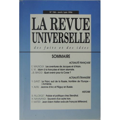 La Revue Universelle Des Faits Et Des Idées 184