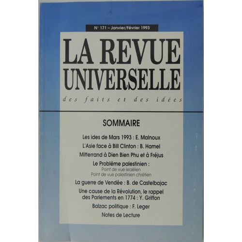 La Revue Universelle Des Faits Et Des Idées N°171