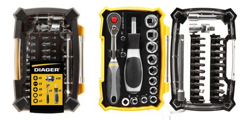 Coffret embouts douilles +acc 36pces - DIAGER - 6000c