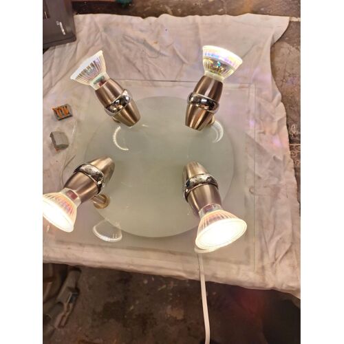 Plafonnier Pour Cuisine Ou Salle De Bain Avec Ampoules À Led Fournis 
