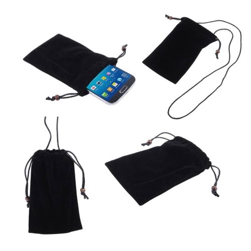 Étui Housse Avec Boucle Et Corde De Collier Tissu Flanelle Doux Pour Realme Xt (2019) - Noir