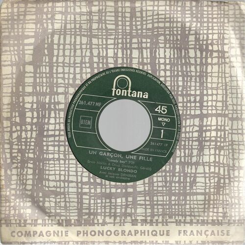 Un Garçon, Une Fille "Lonely Boy" (Irvin Martin, Doug Sheldon, Fr. Gérald) 2'28  /  Tout Le Monde Un Jour "Everybody Loves Somebody" (Irving Taylor, K. Lane, G. Bertret) 2'58