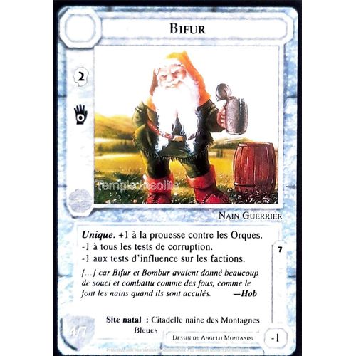 Carte Le Seigneur Des Anneaux : Les Sorciers - Bifur 1996