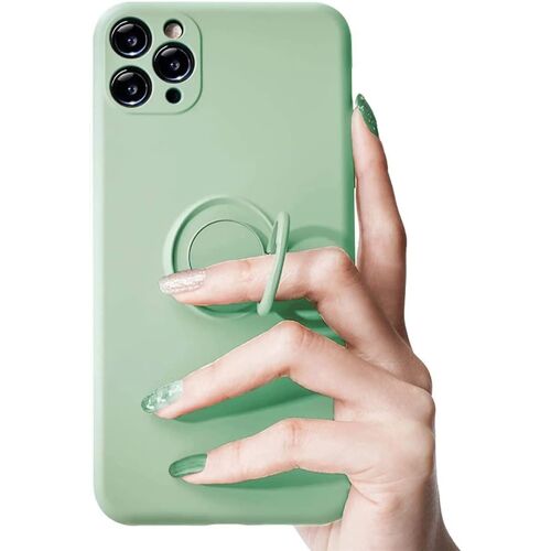 Coque Iphone 11 Caoutchouc Liquide Avec 360¡Ãring Stand Pour Iphone 11 Housse De Bumper Cover Iphone 11