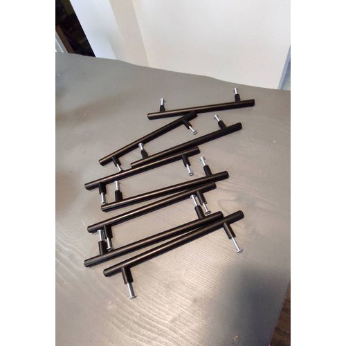 8 Poignées Acier Noir Mat Källrör