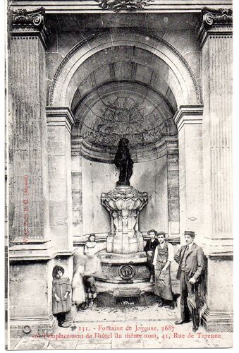 75 Paris - Carte Ancienne "Fontaine De Joyeuse, 1687" 41 Rue De Turenne, Animée, Enfants