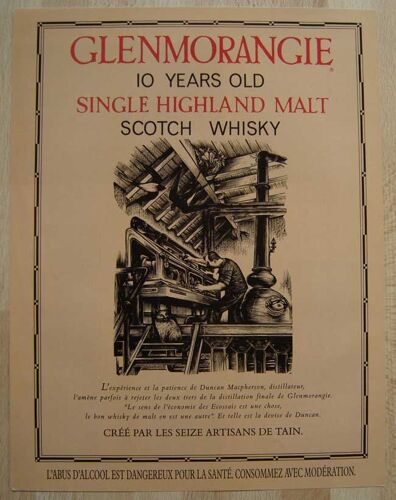 Publicité Papier - Scotch Whisky Glenmorangie De 1991