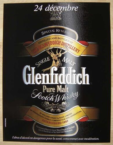 Publicité Papier - Scotch Whisky Glenfiddich De 1991